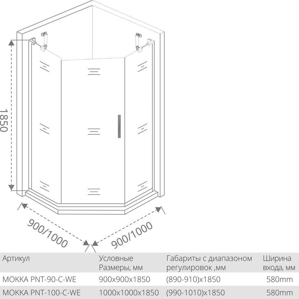 Душевой уголок Good Door Mokka PNT