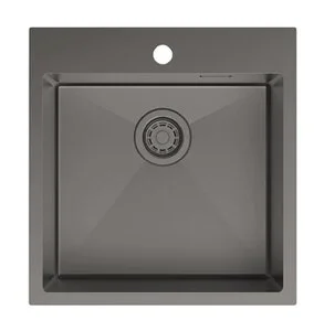 Мойка кухонная Iddis Haze HAZ49GMi77, 49 см, нержавеющая сталь, графит матовый