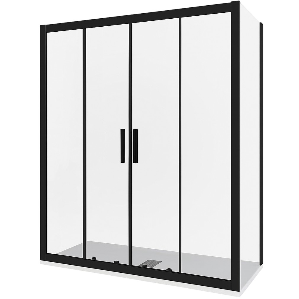 Душевой уголок Good Door Cofe WTW-TD+SP-150x100-C-B, КФ00014/КФ00020