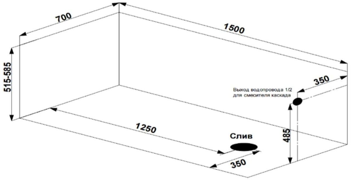 Акриловая ванна BAS Бали Pro 150x70, БАВ0001