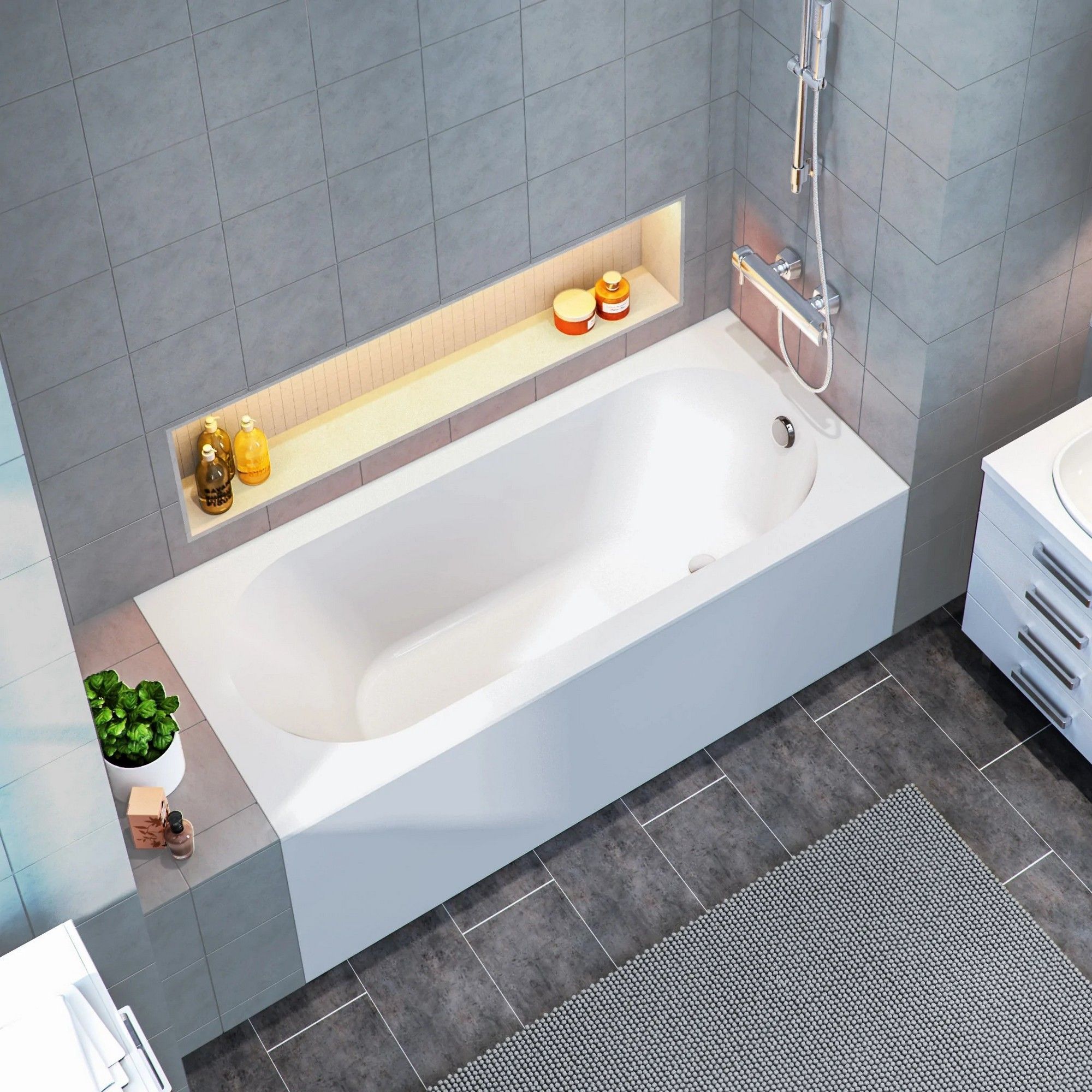 Акриловая ванна BAS Орион Pro 170x75, В 00137