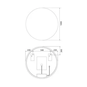 Зеркало Iddis Bild BIL10T0i98, 100 см, с LED-подсветкой, с сенсорным выключателем, антизапотевание, цвет белый