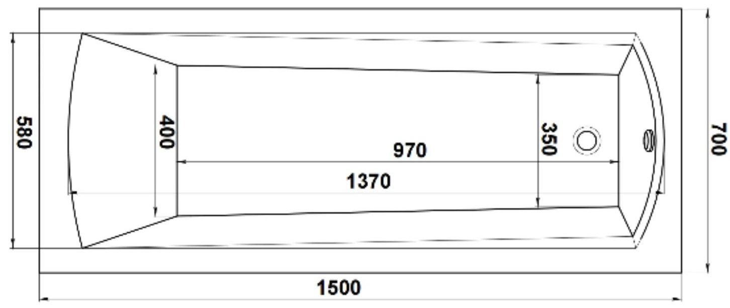 Акриловая ванна BAS Бали Pro 150x70, БАВ0001