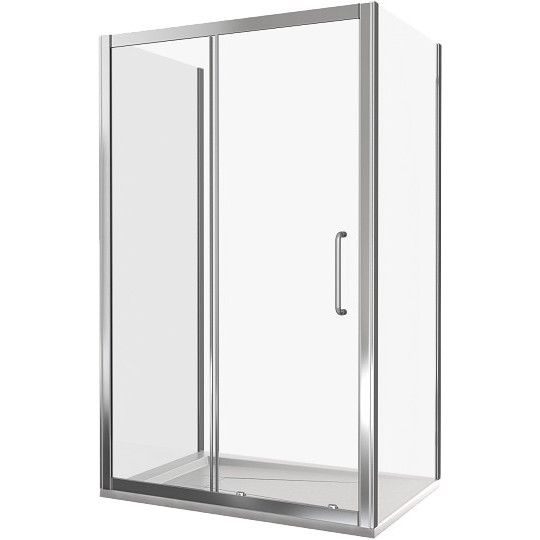 Душевой уголок Good Door Neo WTW+SP+SP-110x100-C-CH, НЕ00004/НЕ00003/НЕ00003