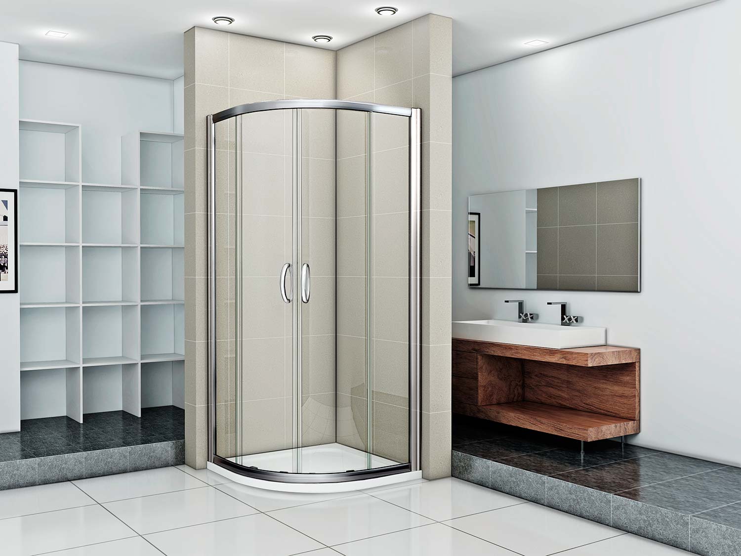 Душевой уголок Good Door Infinity R-100-C-CH, ИН00008