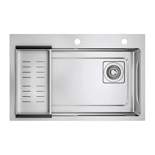 Кухонная мойка Raglo R702.7246.05, 72 см, нержавеющая сталь, коландер в комплекте, PVD сатин