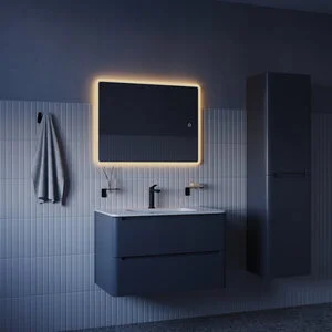 Зеркало Iddis Uniq UNI8060i98, 60 см, с LED-подсветкой, с сенсорным выключателем, цвет белый