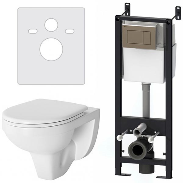 Комплект инсталляция с клавишей с подвесным унитазом Jupiter с сидением м/лифт