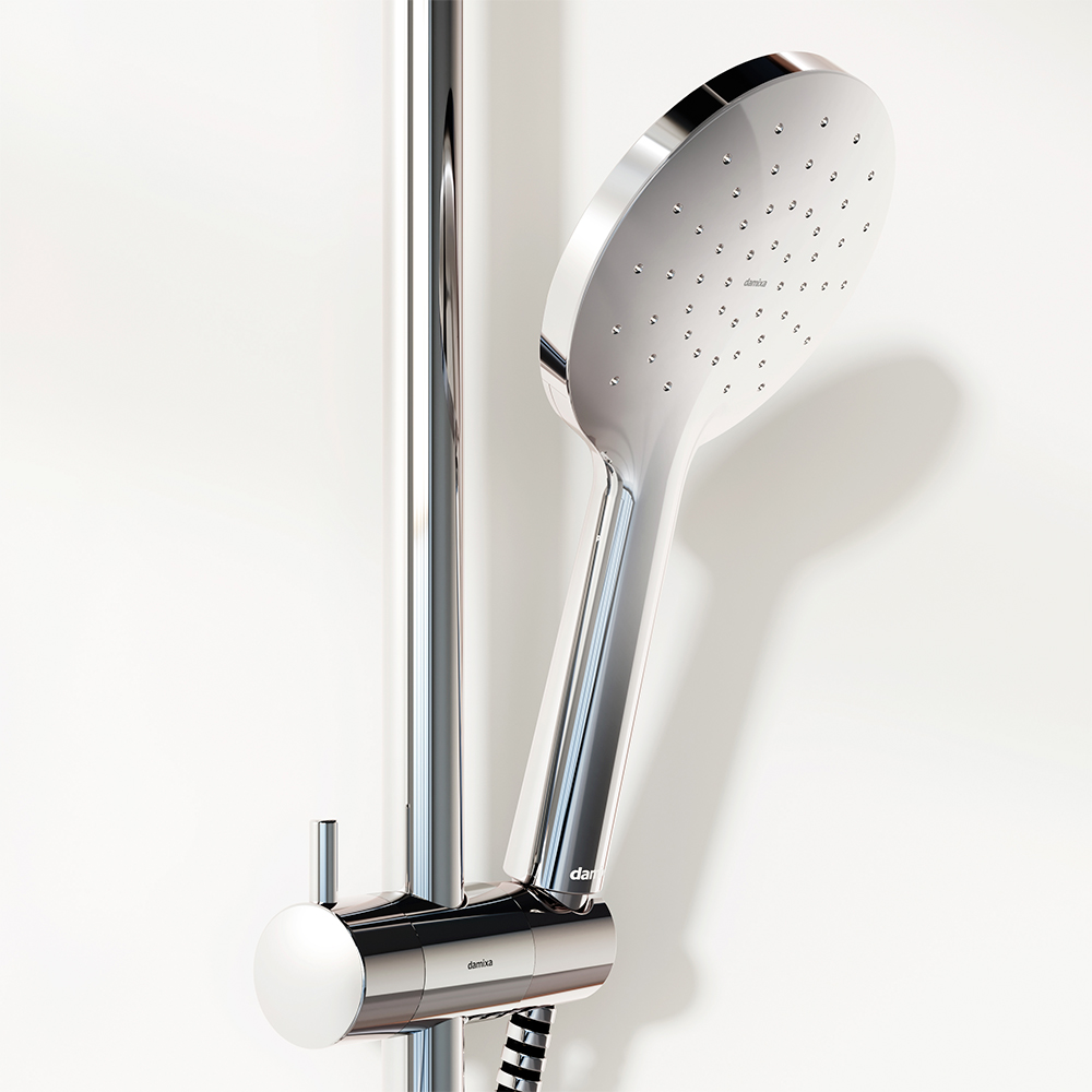 Душевая система Jupiter с душевым ТМС смесителем-полкой, цвет: хром