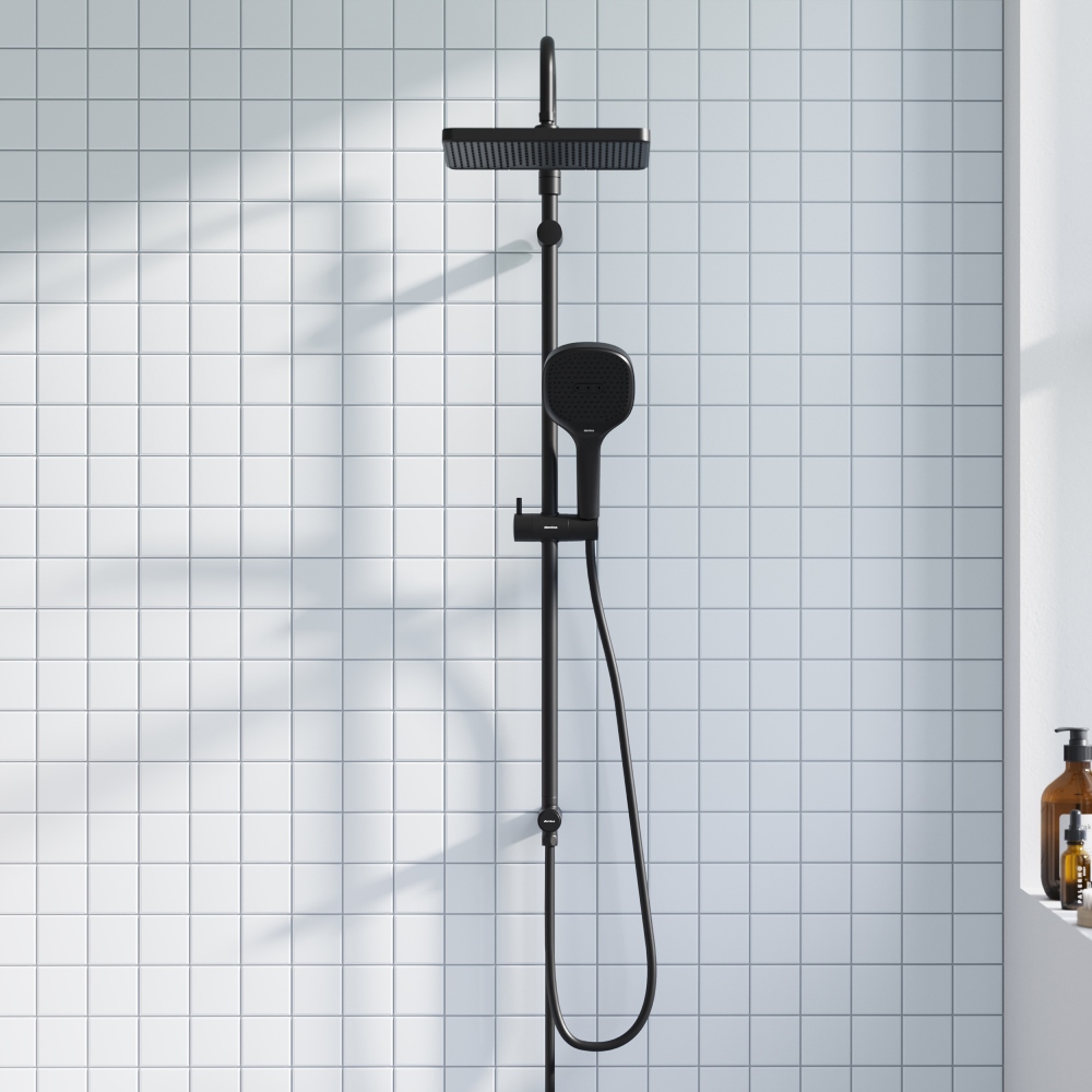 Душевая система Merkur, цвет: черный