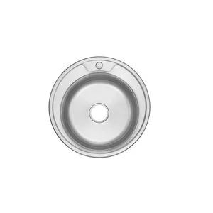 Мойка кухонная Iddis Basic BAS51S1i77, D510, круглая, нержавеющая сталь, цвет сатин