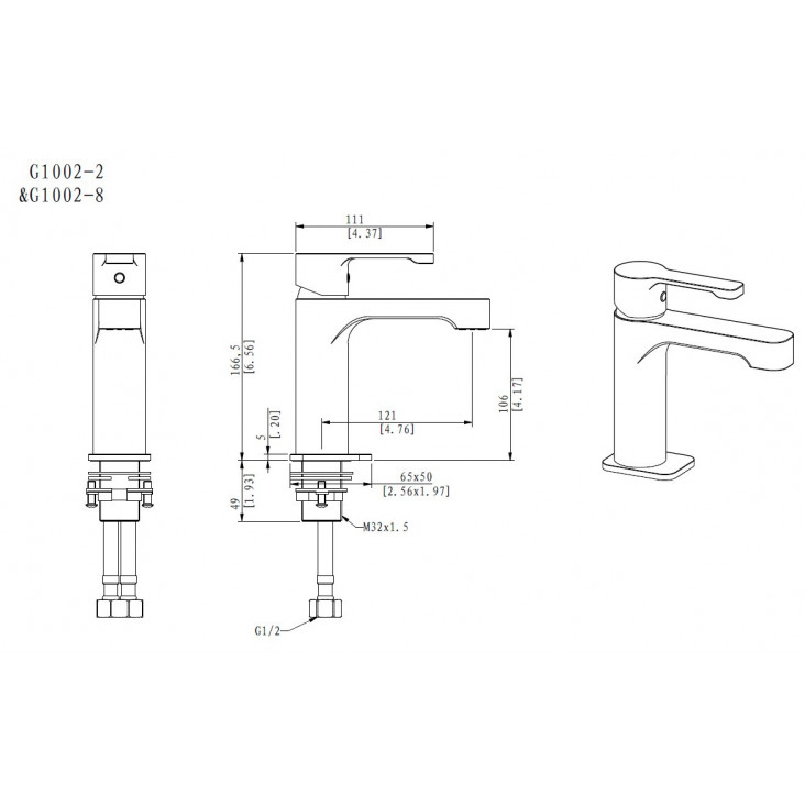 Смеситель Gappo G1002-2