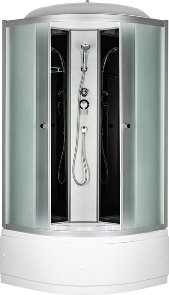 Душевая кабина Saniteco BST-100B (100x100, черный/матовое стекло)