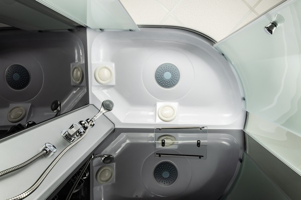 Душевая кабина Saniteco BST-12080BL (120x80, черный/матовое стекло)