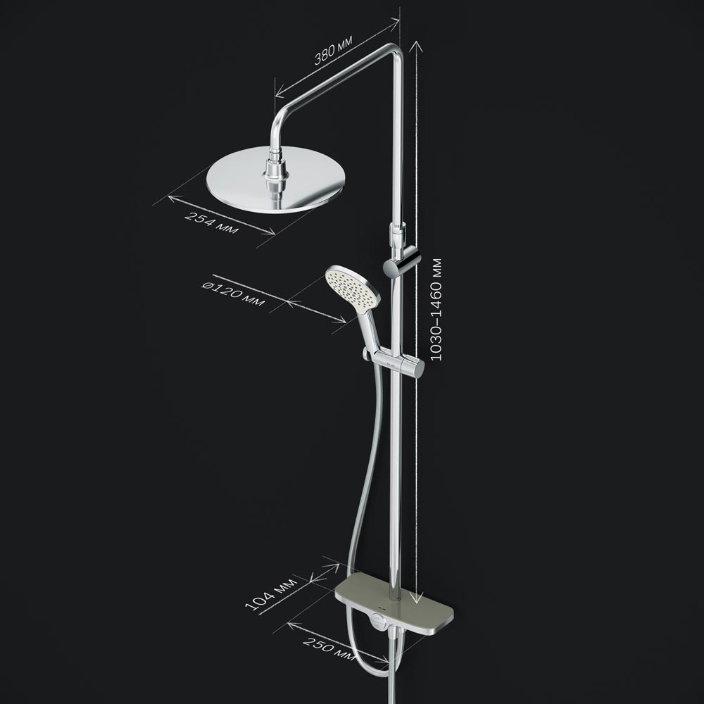 Душевая система Like цвет: хром