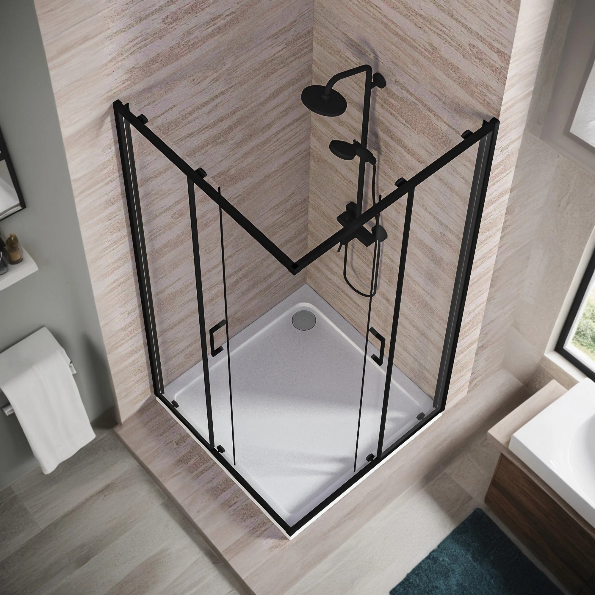 Душевой уголок Good Door Lite CR Black