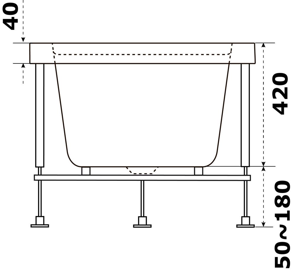 Акриловая ванна BAS Аякс