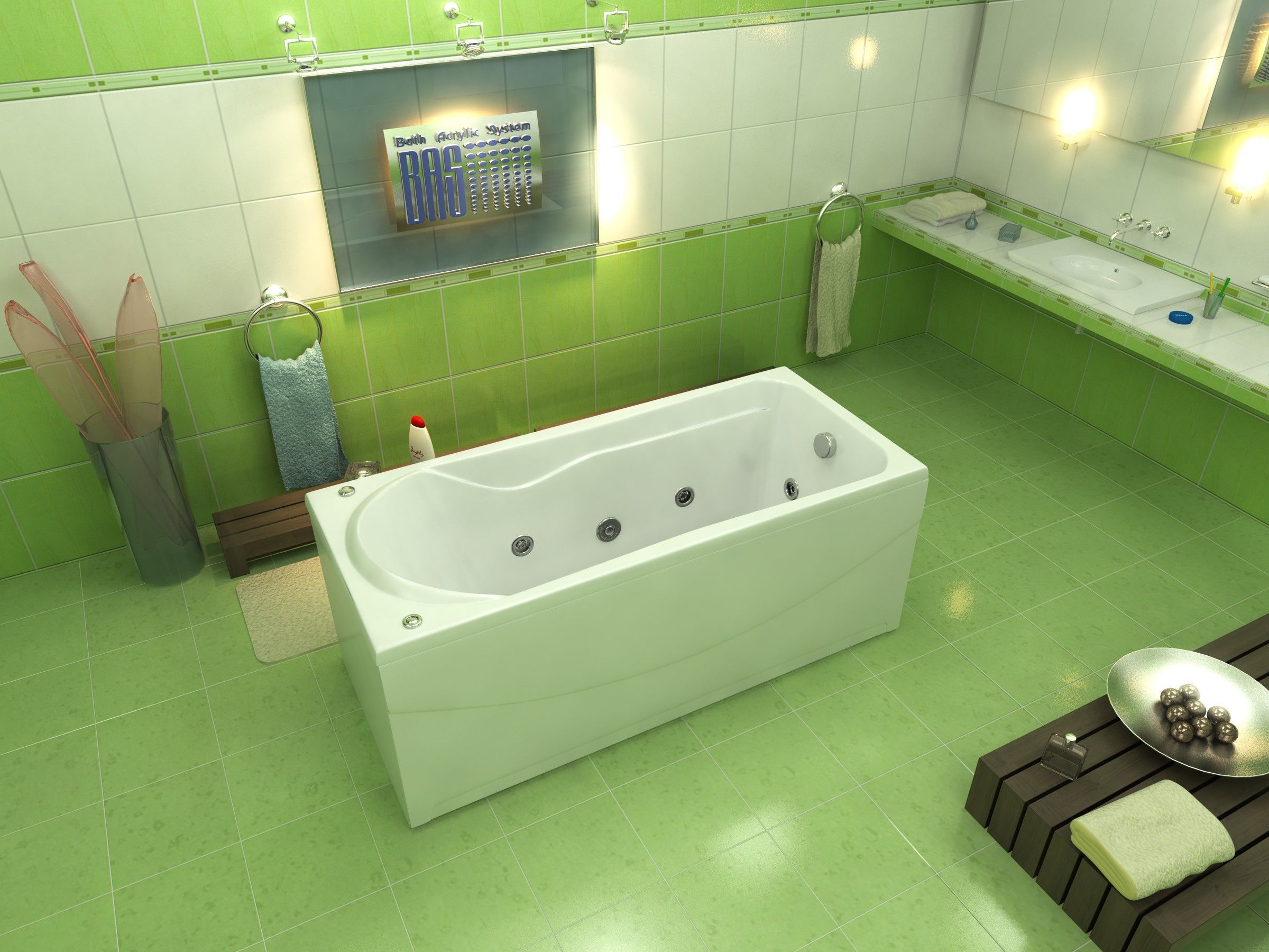 Акриловая ванна BAS Мальта 170x75, В 00023