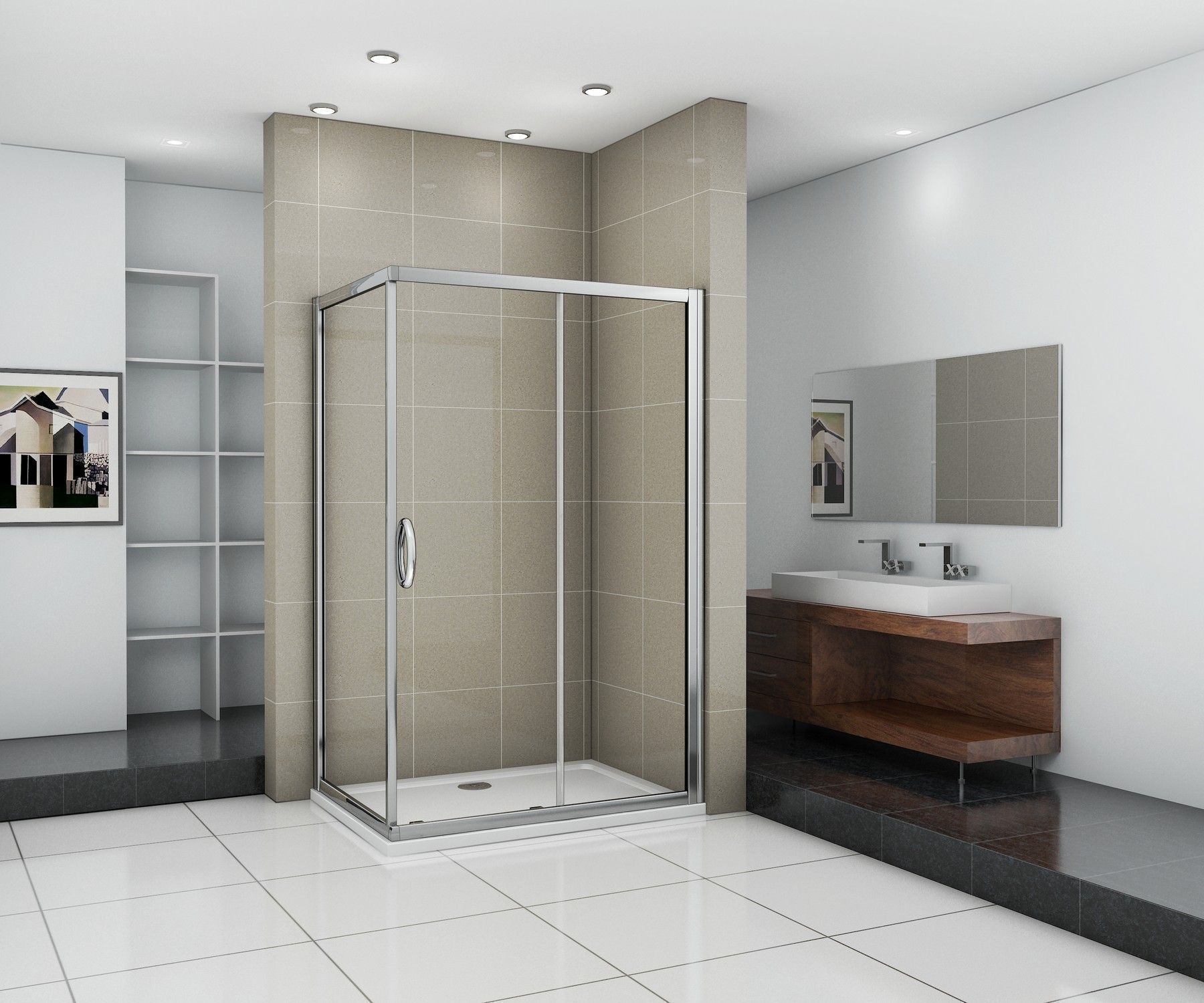 Душевой уголок Good Door Infinity WTW+SP-110x100-C-CH, ИН00023/ИН00071