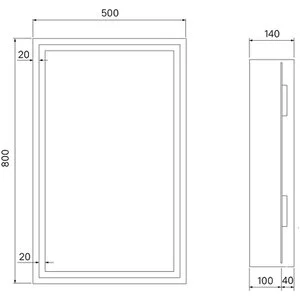 Зеркальный шкаф Iddis Zodiac ZOD5000i99, 50 см, c подсветкой, белый