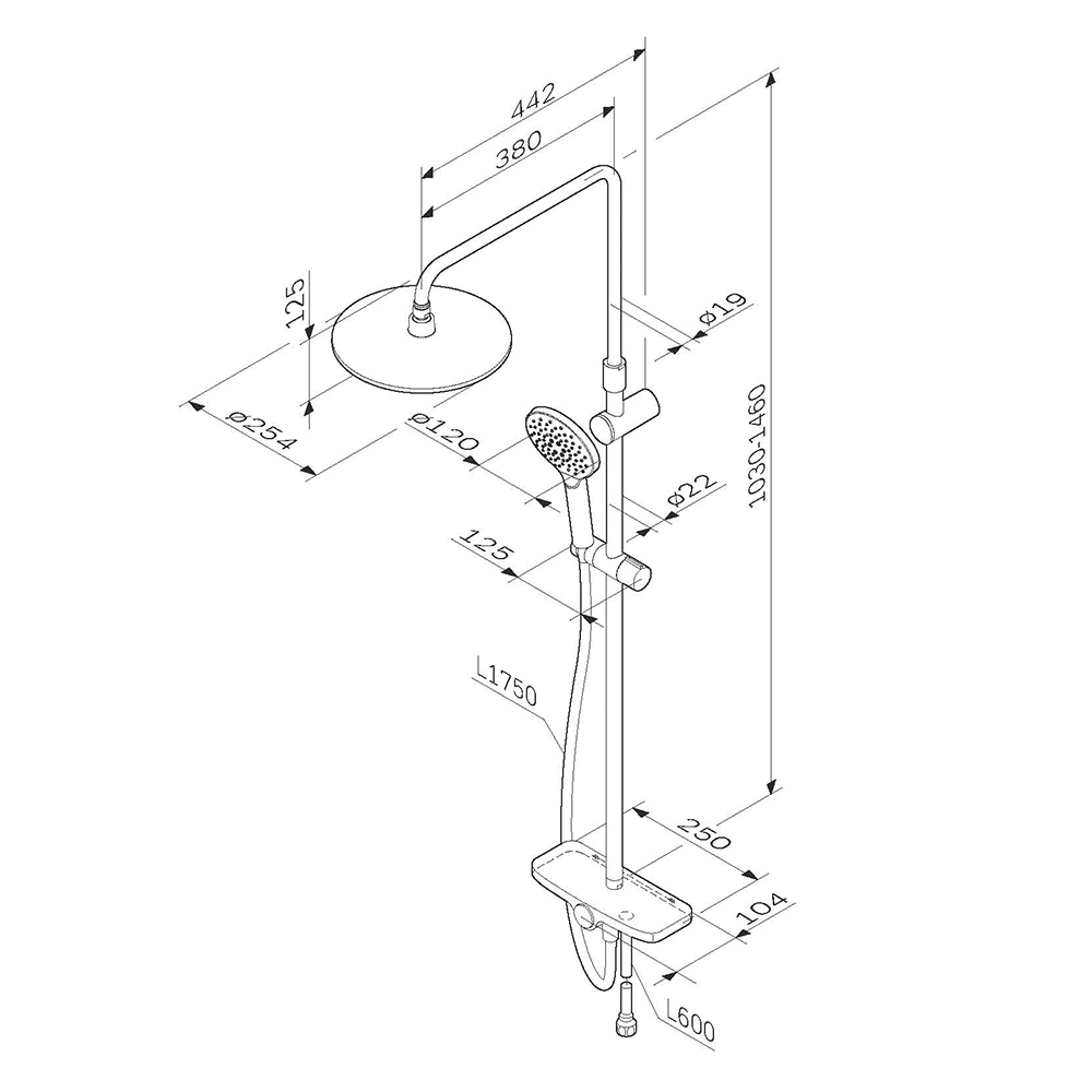Душевая система Like цвет: хром