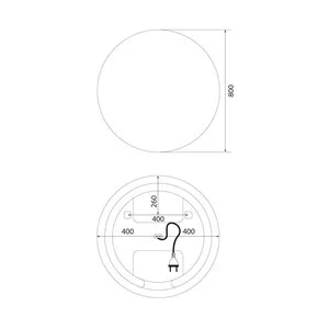Зеркало Iddis Bild BIL80T0i98, 80 см, LED-подсветка, сенсор, антизапотевание