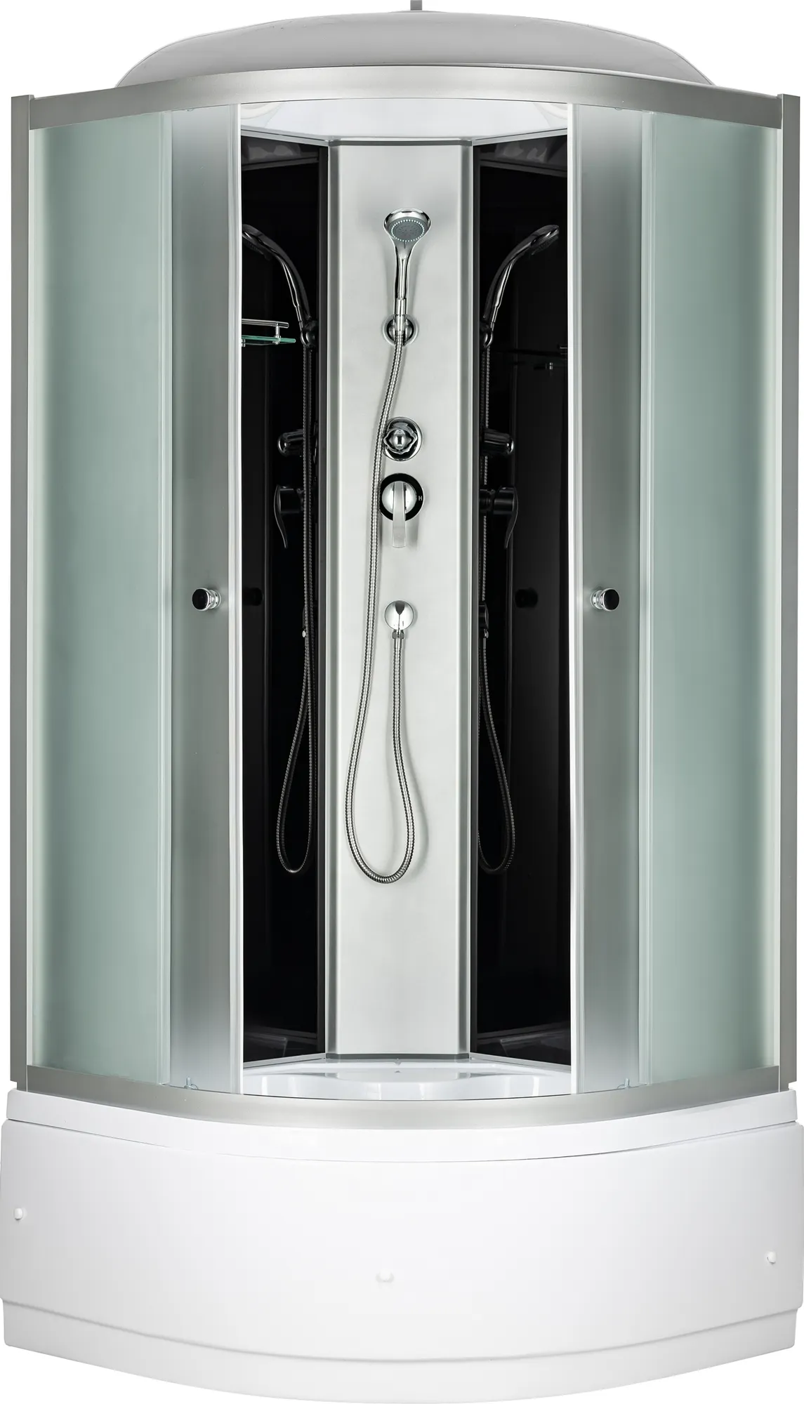 Душевая кабина Saniteco BST-90B (90x90, черный/матовое стекло)