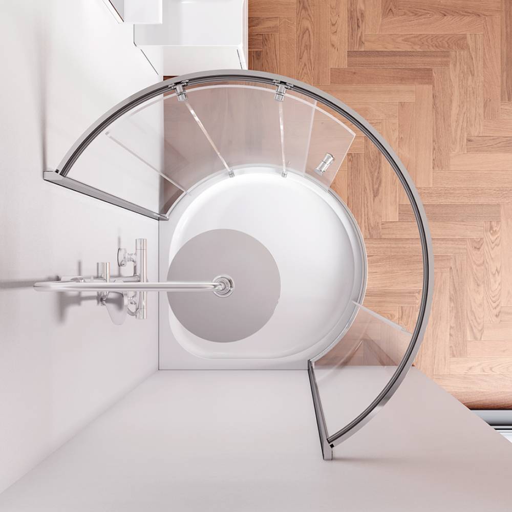 Душевое ограждение Like Round 95x95см, цвет: хром глянцевый