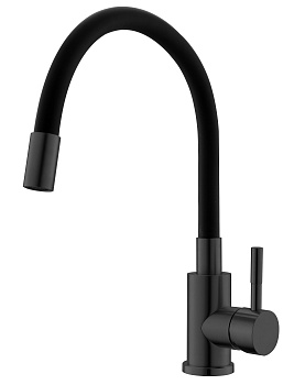 Смеситель для кухни K44BB, Кухня/Kitchen, гибкий излив, черный/черный, ESKO