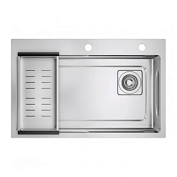 Кухонная мойка Raglo R702.7246.05, 72 см, нержавеющая сталь, коландер в комплекте, PVD сатин