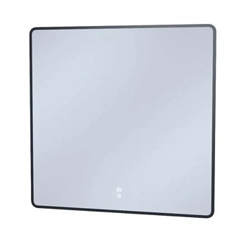 Зеркало Iddis Cloud CLX80T0i98, 80 см, LED-подсветка, сенсорный выключатель, с обогревом, черная окантовка