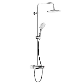 Душевая система Jupiter с душевым ТМС смесителем-полкой, цвет: хром